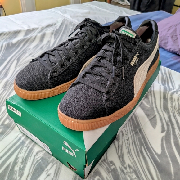 Puma Classic Suede Hemp Black and Cream Sneakers - Picture 2 of 5